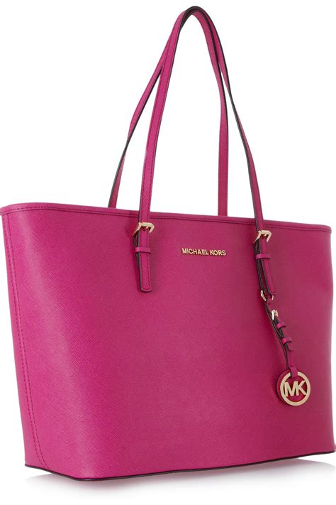 michael kors handtasche pink schwarz|Michael Kors large satchel handbag.